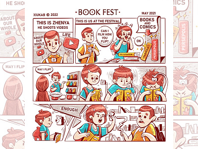 Book festival comic art character comic comicart comicbook illustration personage