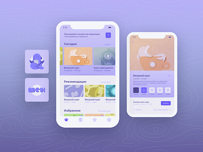 Concept mobile app Medi app art branding character design design app dolphin flat icon icon app illustration ios app meditation meditation app mobile app personage ui ux vector