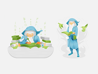 Wizard art book book illustration character characters childrens book design design art flat icon illustration magic personage vector wizard