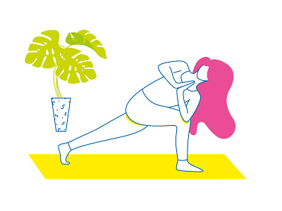 Yoga illustration vector yoga