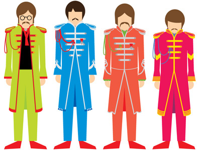 Beatles beatles sgt pepper vector