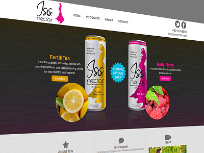 Isis Nectar Web Design drink pregnancy web design website