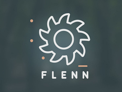 Flenn Logo construction green home icon logo orange saw typography