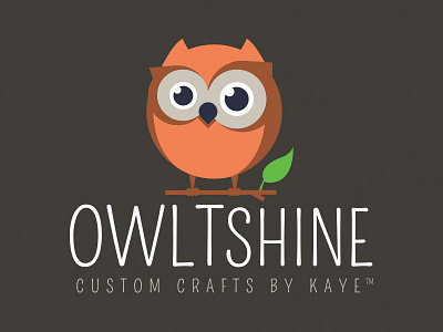 Owltshine Logo Dribbble branch brown crafts design etsy eyes leaf logo owl shine