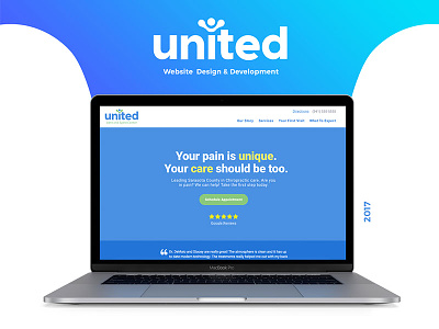 United Web Design branding healthcare landing macbook parallax ui ux web design