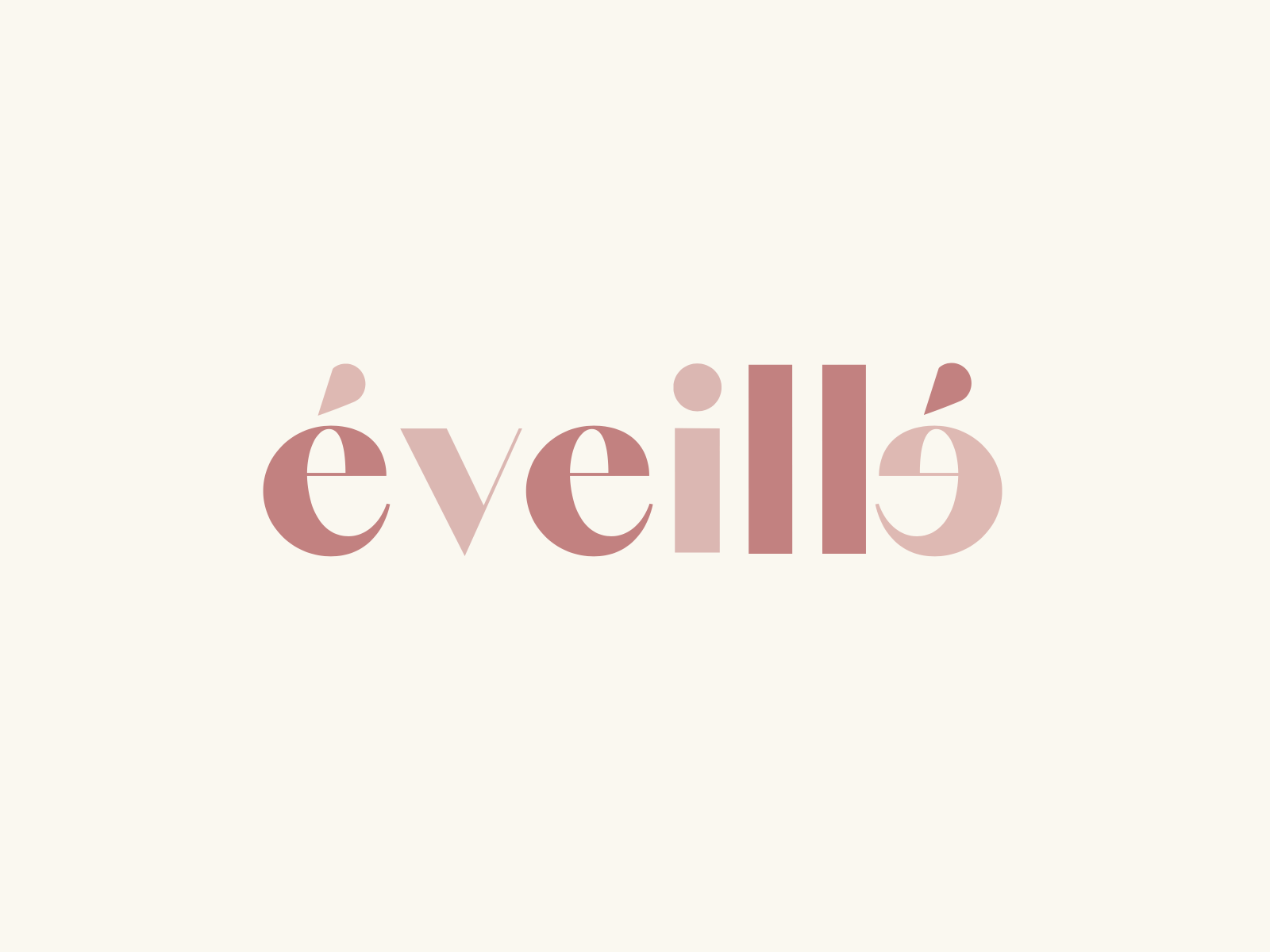 éveillé logo concept animation branding design flat hype logo typography vector