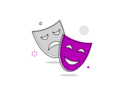 Theater day anjomshoa app art branding design dribbble face graphic illustration theater vector