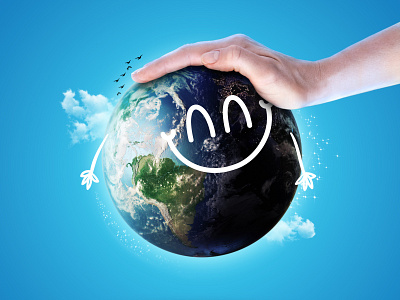 Earth Day anjomshoa blue branding design design art dribbble eath environment graphic graphicdesign illustration instagram post photomontage photoshop