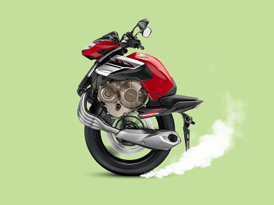 Summary Objects Part01 anjomshoa art design design art dribbble graphic green illustration motorcycle photomontage photoshop ui