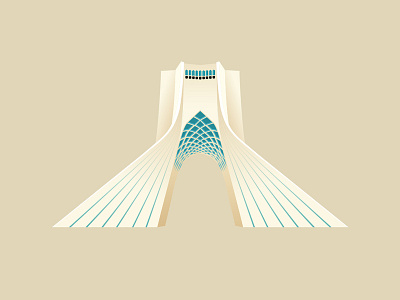 Azadi Tower anjomshoa art azadi design design art graphic illustration iran tehran tower vector vector artwork