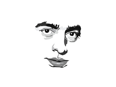 Fardin face illustration anjomshoa art black black white design design art drawing dribbble face graphic illustration portrate vector