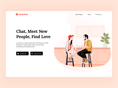 Lovechat App Landing Page