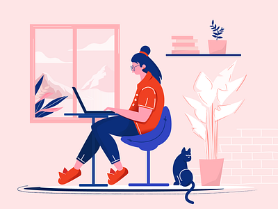 Illustration for UIGiants blog - Remote Jobs for Designers