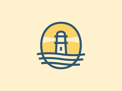 Lighthouse Logo light lighthouse logo oval waves