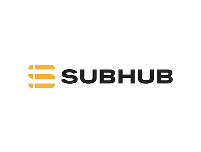 Subhub app branding construction design icon identity illustration list logo s vector