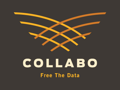 Collabo collaboration communication data freedom logo ripples tech wings