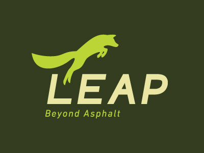 Leap asphalt construction fox leap logo recycled sustainable