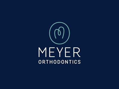 Meyer Orthodontics branding dental dentist design icon identity illustration logo m orthodontics tooth vector