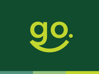 Go go happy health logo smile