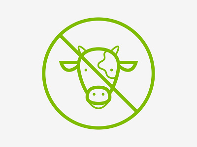 Cow cow dairy free icon line