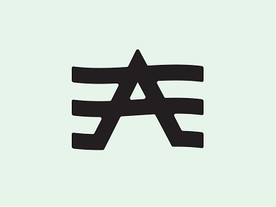 A for Andrew a flag logo wave