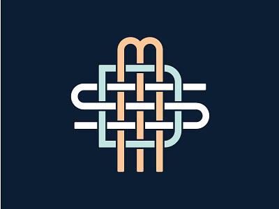 SDM criss cross icon lattice logo monogram weave