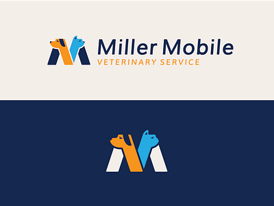 Mobile Vet cat dog icon kitty logo m mobile puppy vet veterinarian