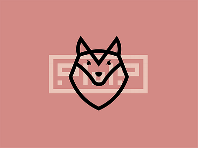 Wolf animal icon illustration line logo wolf