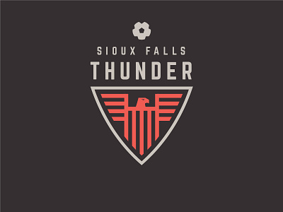 Sioux Falls Thunder badge ball bird crest football illustration logo soccer sports team thunder