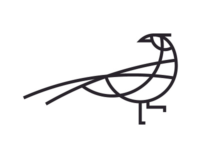 Pheasant animal icon illustration line logo pheasant