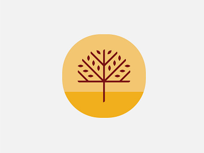 Tree Gold circle family icon leaves logo tree