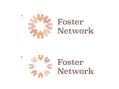 Foster Network care circle foster home house icon logo network