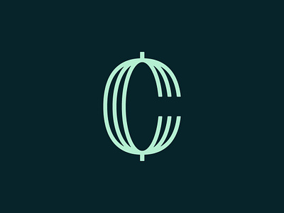 Currency brand branding c calculus coin crypto currency icon logo spin