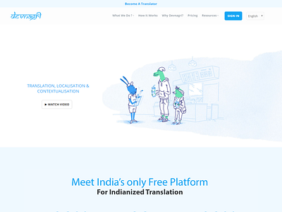 Devnagri - Corporate Website Design corporate website design illustration typography ui ux