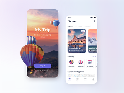 My Trip app after effect animation app design main page mobile mobile app sing in sketch trip ui ux
