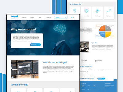 LatentBridge Homepage Redesign ai automation concept design interaction interface screen ui uidesign ux web webdesign website website design