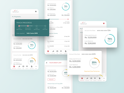 Loan Management Platform app application clean concept dashboad design flat interface minimal mobile simple ui ui design ux
