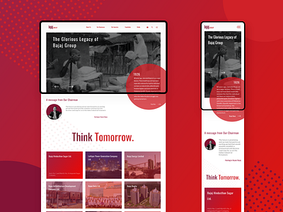 Bajaj Group Website Redesign branding concept design interaction interface minimal red screen ui ux web web design webdesign website