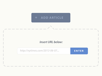 Add Article add article button flat link