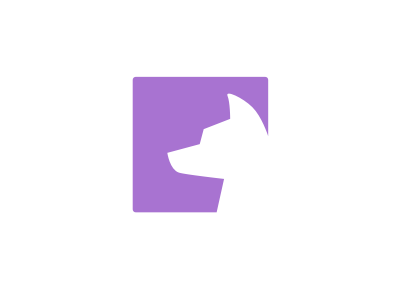 Hound CI Logo dog hound logo profile purple web