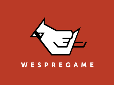 WesPreGame Logo bird illustrator logo red