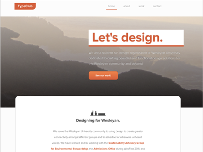 TypeClub web design