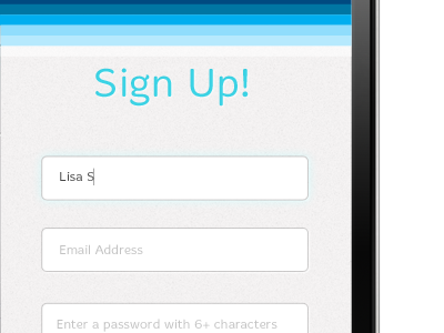 Sign Up ios design photoshop sign up ui design