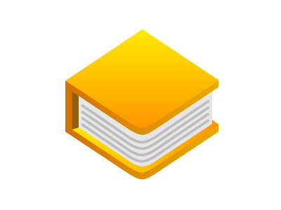 Texts — Orange book gradient illustrator logo orange