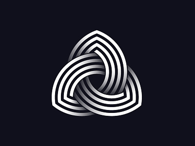 Infinite Knot branding geometric gradient icon identity logo vector