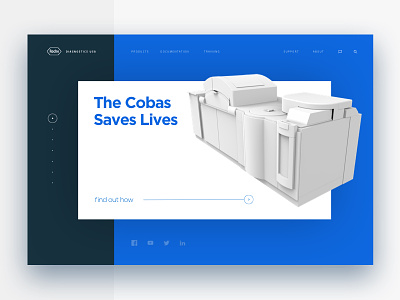 The Cobas Saves Lives card flat homepage landing page medical web website