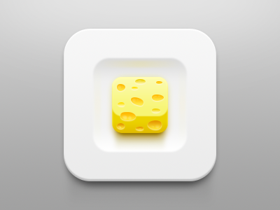 Cheese on the plate app cheese icon ios plate ui yellow