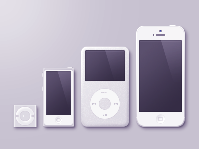 Apples (PSD) apple apple device grey icon iphone ipod ipod classic light nano psd shuffle
