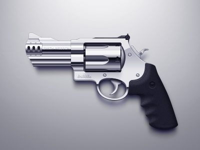 Revoler icon gun handgun icon metal pistol revolver