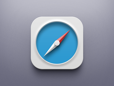 iOS 7 Safari icon app blue compass icon ios 7 safari white